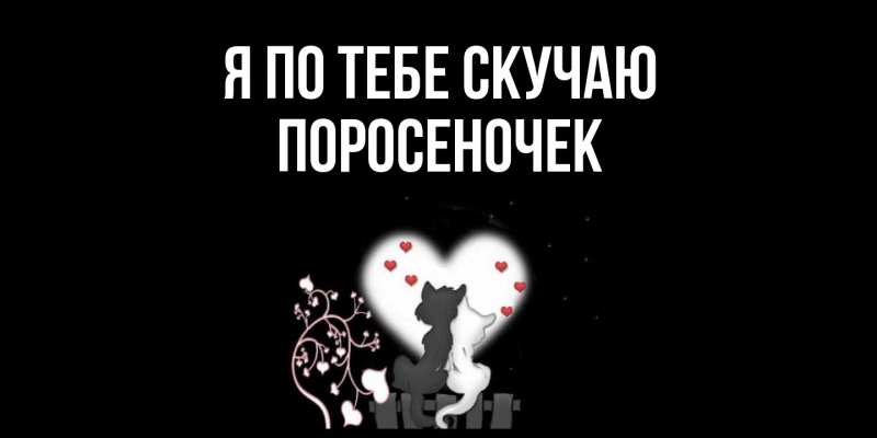 Картинка Я по тебе скучаю, поросеночек