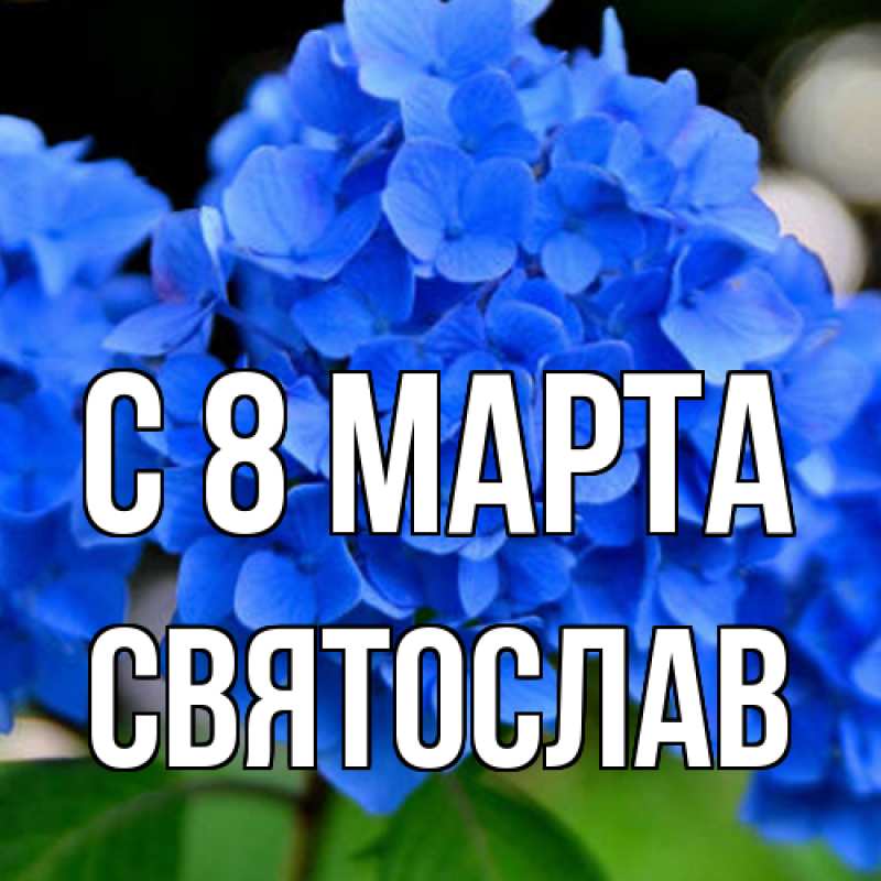 Открытка с именем, Святослав, C 8 МАРТА