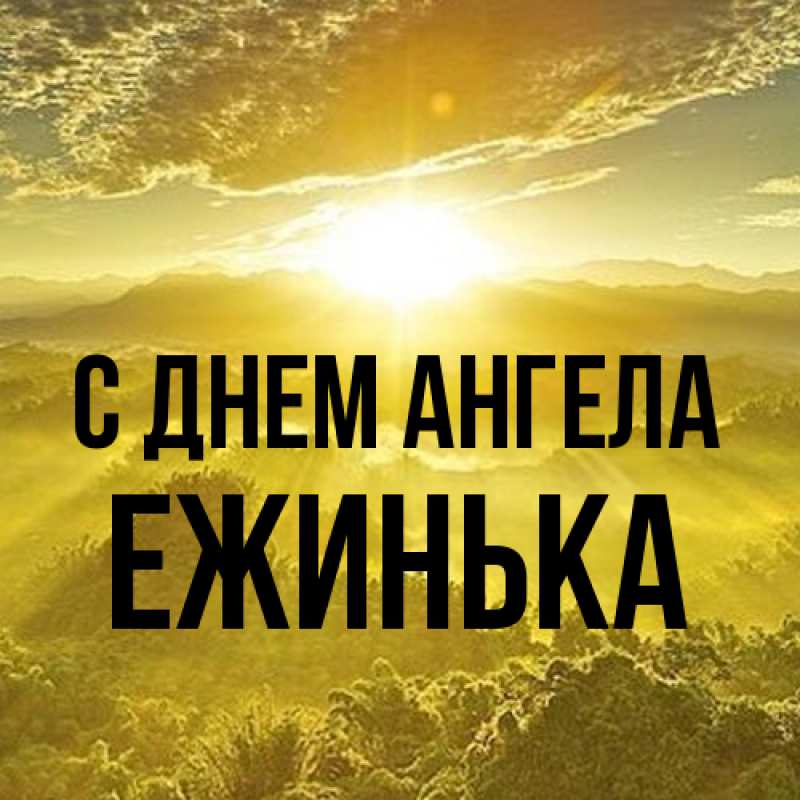Картинка С днем ангела, ежинька