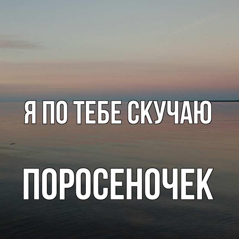 Картинка Я по тебе скучаю, поросеночек