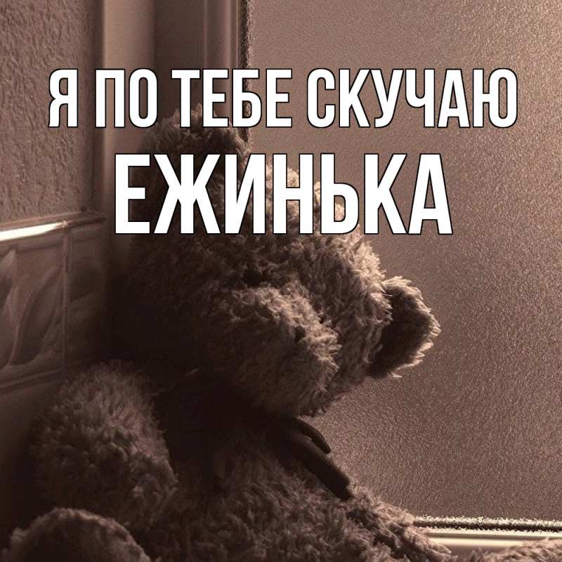 Картинка Я по тебе скучаю, ежинька