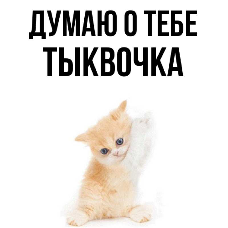 Картинка Думаю о тебе, тыквочка