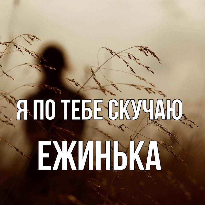 Картинка Я по тебе скучаю, ежинька