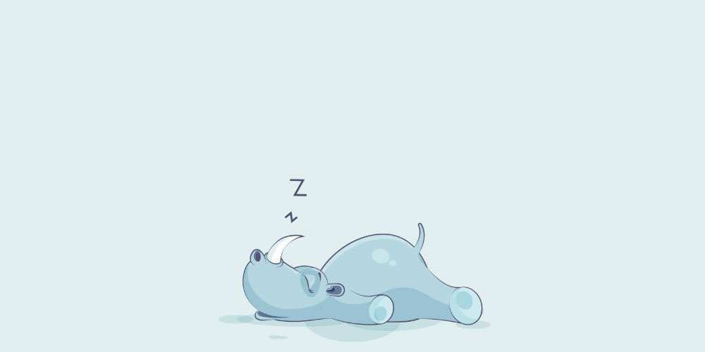 Открытка на каждый день с именем, Ульяна Спокойной ночи сладких снов с носорогом Прикольная открытка с пожеланием онлайн скачать бесплатно 