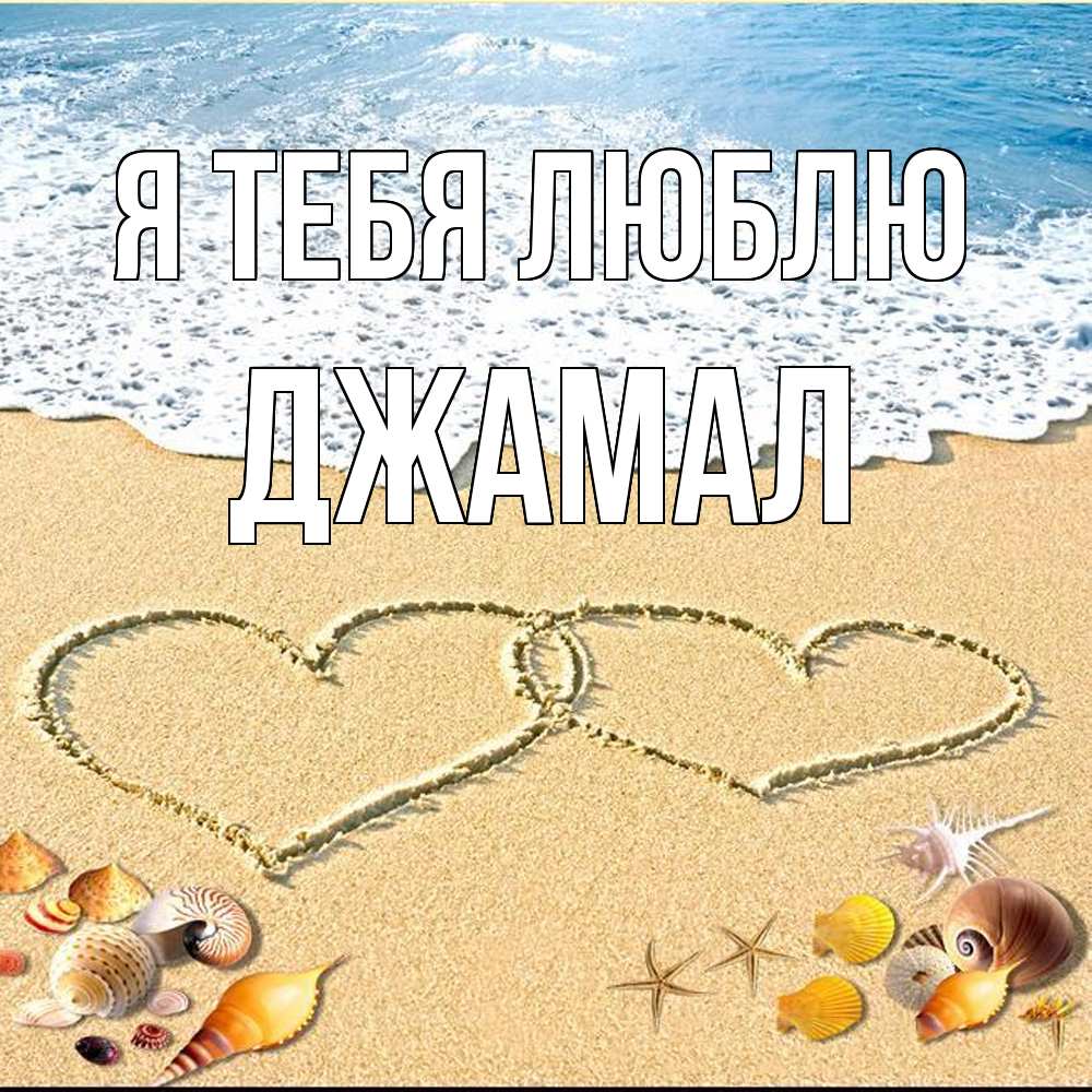 Открытка на каждый день с именем, Джамал Я тебя люблю ракушки Прикольная открытка с пожеланием онлайн скачать бесплатно 