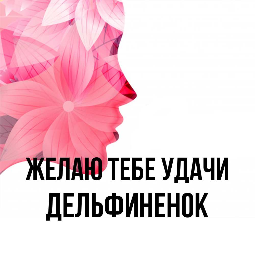 Открытка на каждый день с именем, дельфиненок Желаю тебе удачи на удачу Прикольная открытка с пожеланием онлайн скачать бесплатно 