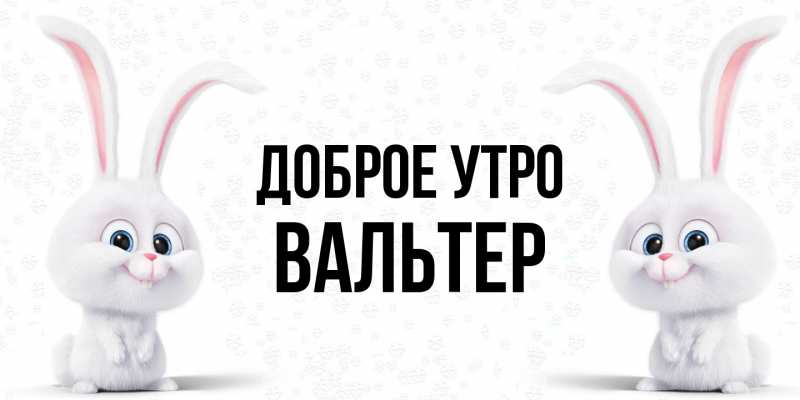 Картинка Доброе утро, Вальтер