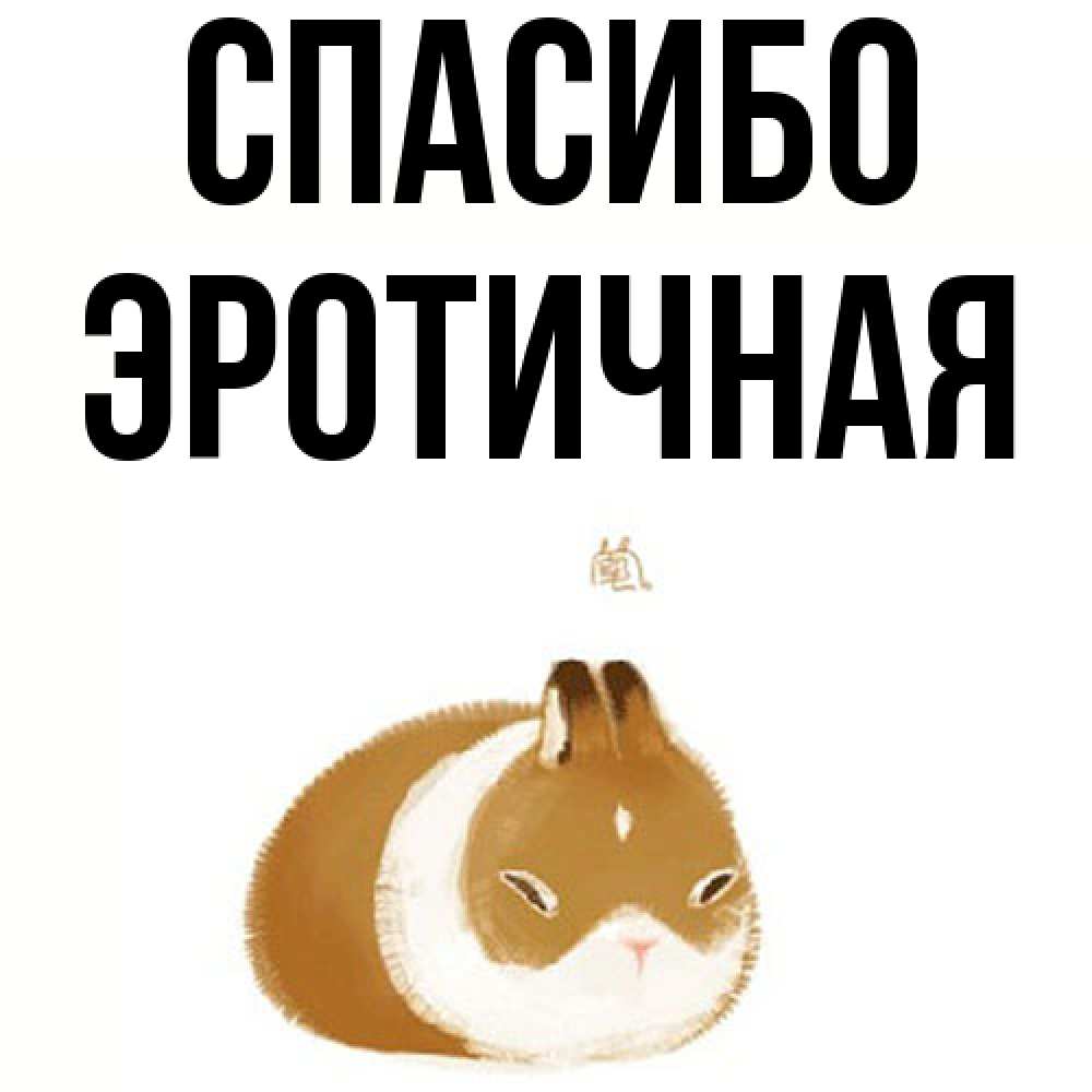 Открытка на каждый день с именем, Эротичная Спасибо коричнево белый домашний питомец Прикольная открытка с пожеланием онлайн скачать бесплатно 