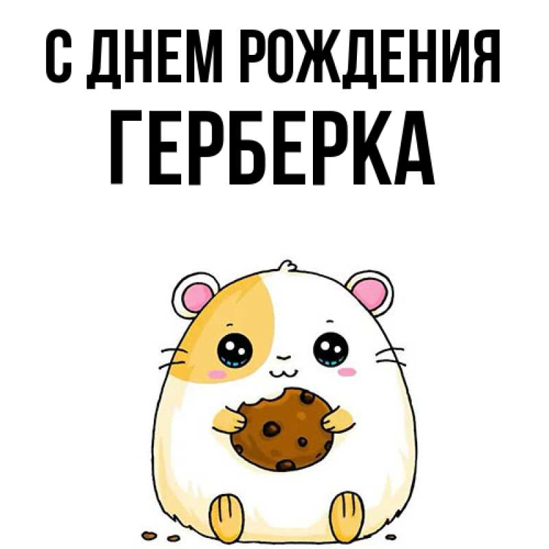 Картинка С днем рождения, Герберка