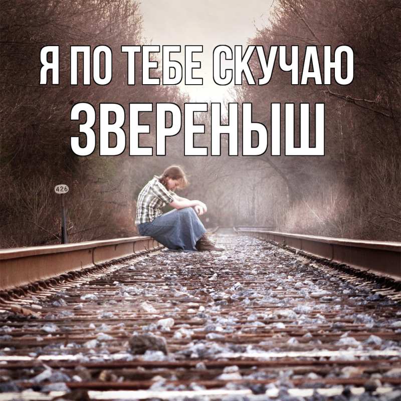 Картинка Я по тебе скучаю, звеpеныш