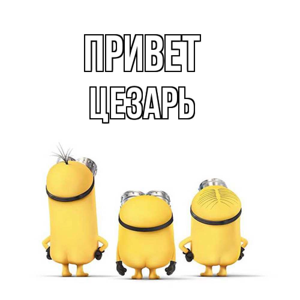 Открытка на каждый день с именем, Цезарь Привет приветики Прикольная открытка с пожеланием онлайн скачать бесплатно 