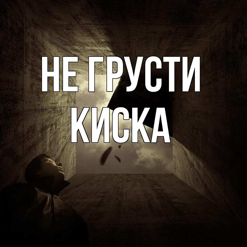 Открытка на каждый день с именем, Киска Не грусти жуть Прикольная открытка с пожеланием онлайн скачать бесплатно 