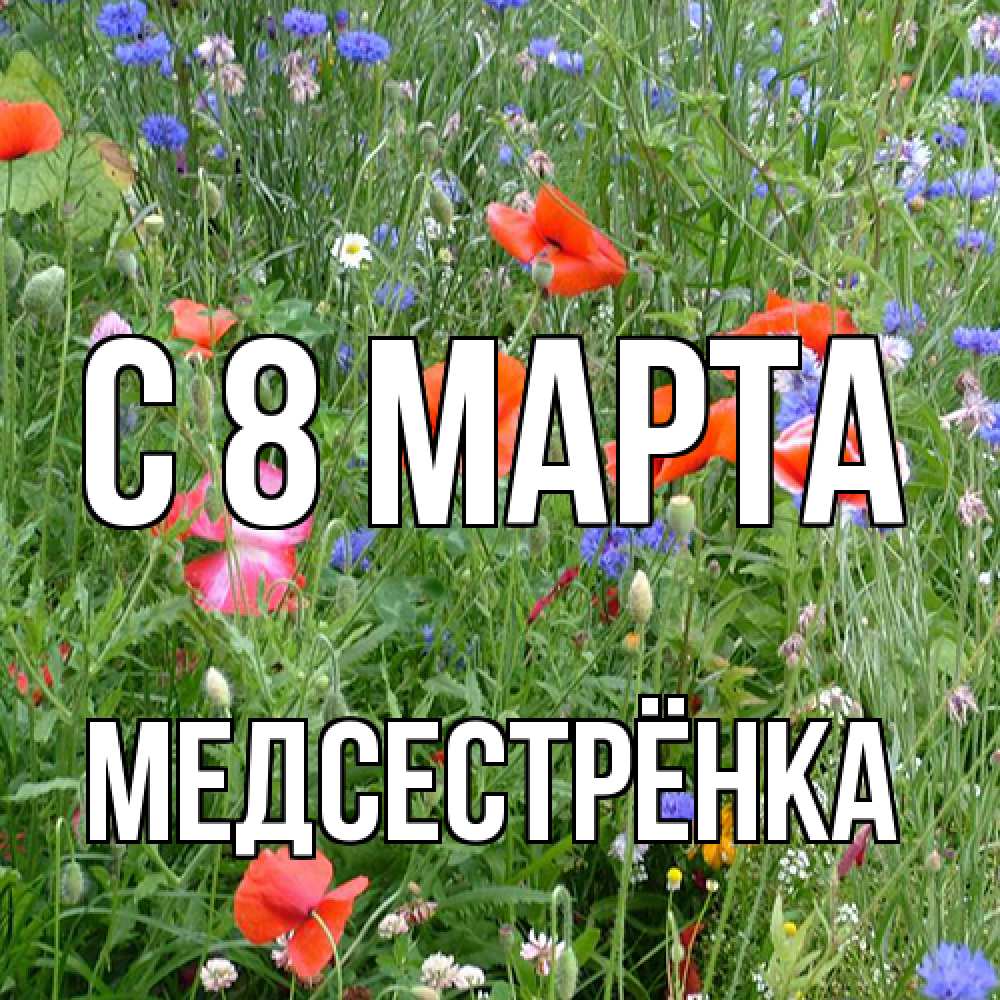 Открытка на каждый день с именем, Медсестрёнка C 8 МАРТА международный женский день 4 Прикольная открытка с пожеланием онлайн скачать бесплатно 
