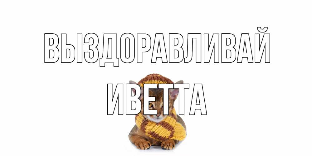 Открытка на каждый день с именем, Иветта Выздоравливай родные не болейте Прикольная открытка с пожеланием онлайн скачать бесплатно 