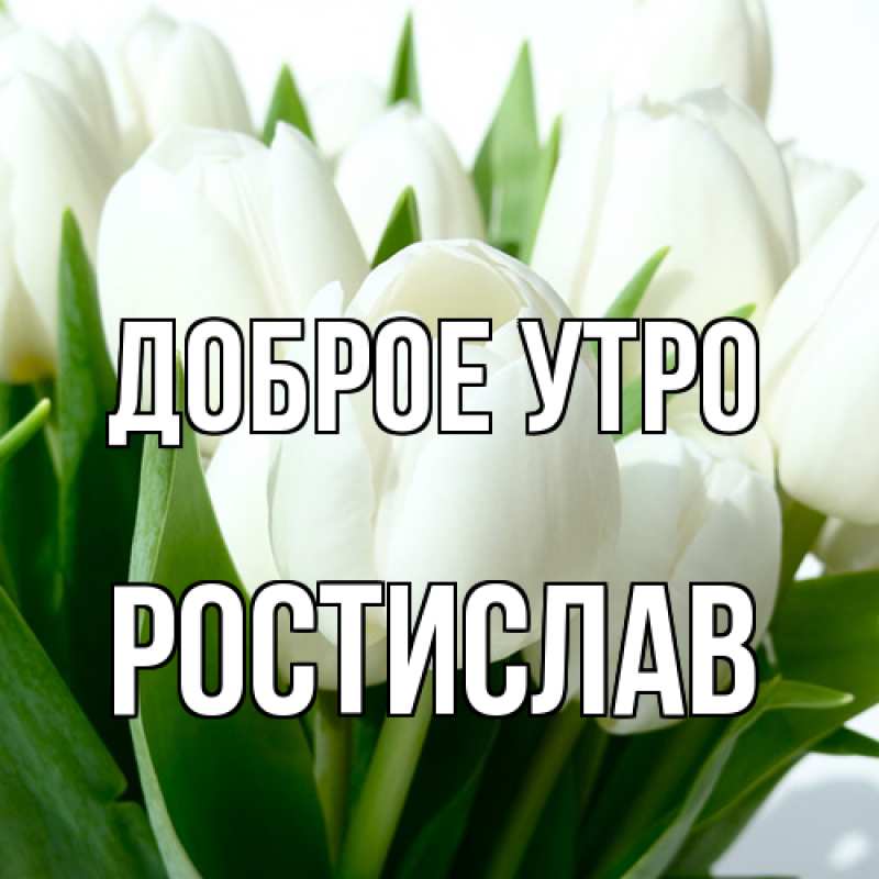 Открытка с именем, Ростислав, Доброе утро