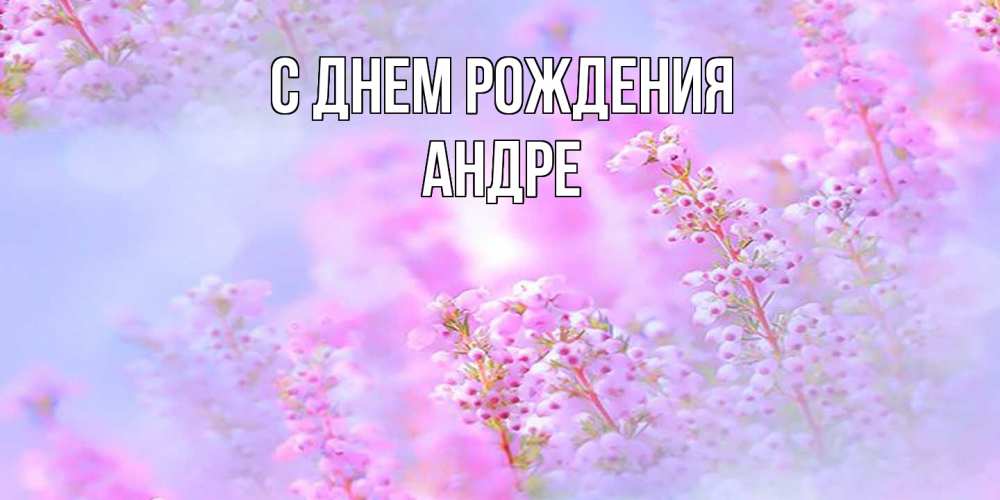 Открытка на каждый день с именем, Андре С днем рождения красивая открытка с мелкими цветами Прикольная открытка с пожеланием онлайн скачать бесплатно 