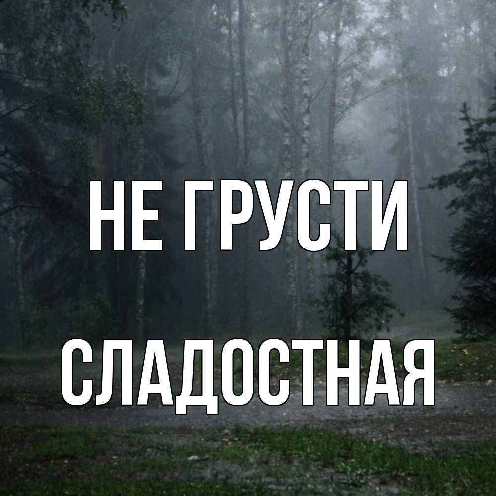 Открытка на каждый день с именем, Сладостная Не грусти осень Прикольная открытка с пожеланием онлайн скачать бесплатно 