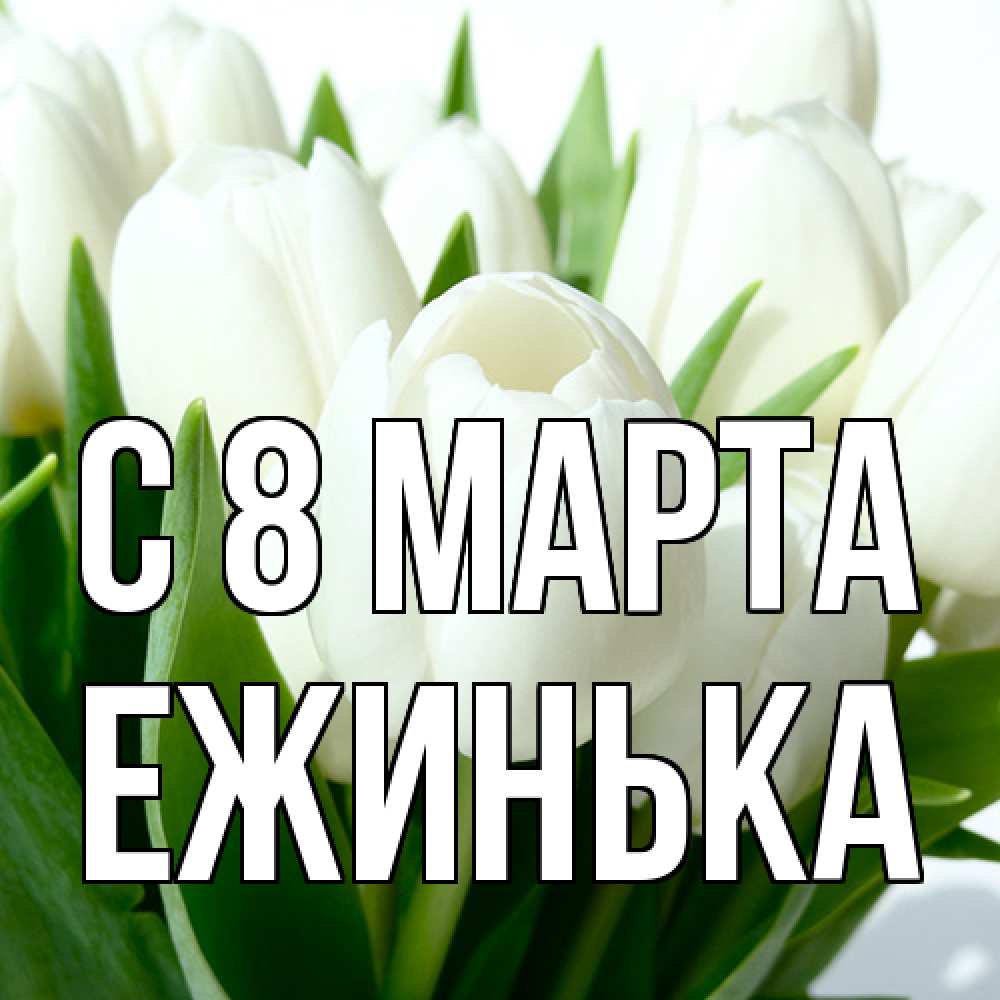 Открытка на каждый день с именем, ежинька C 8 МАРТА цветы Прикольная открытка с пожеланием онлайн скачать бесплатно 