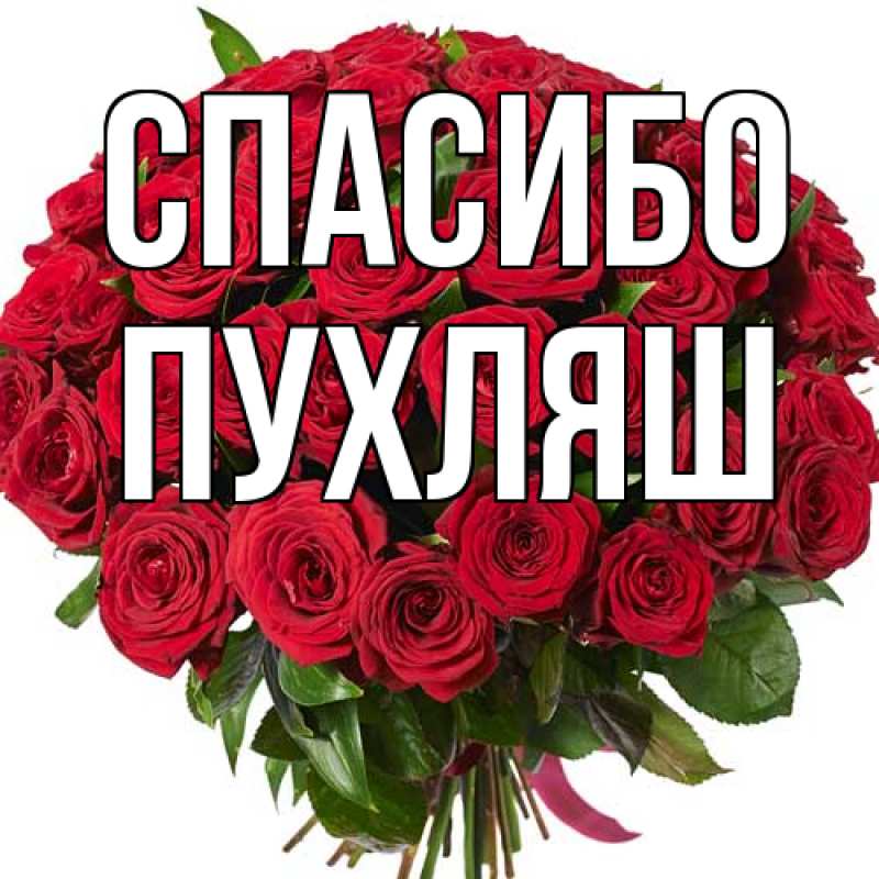 Открытка с именем, пухляш, Спасибо