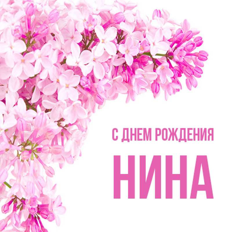 Картинка С днем рождения, Нина