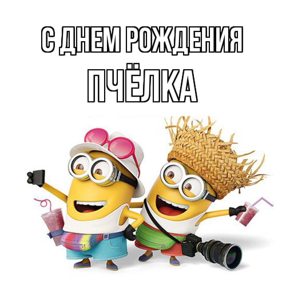 Открытка на каждый день с именем, Пчёлка С днем рождения праздник с танцами Прикольная открытка с пожеланием онлайн скачать бесплатно 