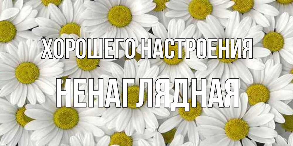 Открытка на каждый день с именем, Ненаглядная Хорошего настроения поляна ромашек Прикольная открытка с пожеланием онлайн скачать бесплатно 