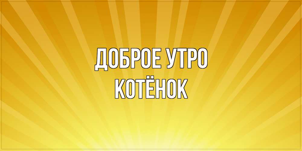 Открытка на каждый день с именем, Котёнок Доброе утро пожелания доброго утра Прикольная открытка с пожеланием онлайн скачать бесплатно 