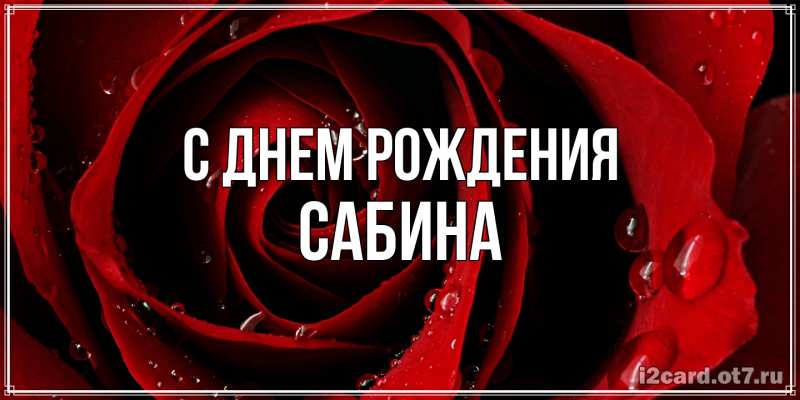 Картинка С днем рождения, Сабина