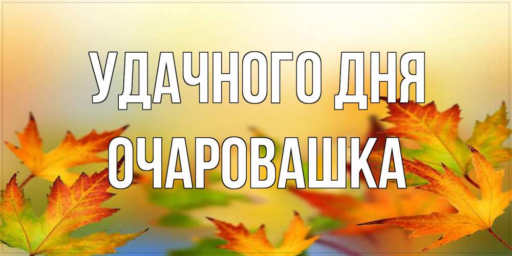Открытка на каждый день с именем, Очаpовашка Удачного дня открытка с пожеланием хорошего осеннего дня Прикольная открытка с пожеланием онлайн скачать бесплатно 