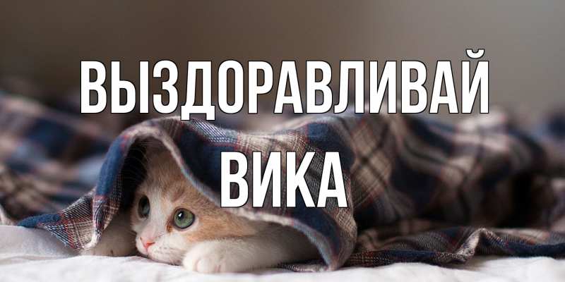 Картинка Выздоравливай, Вика