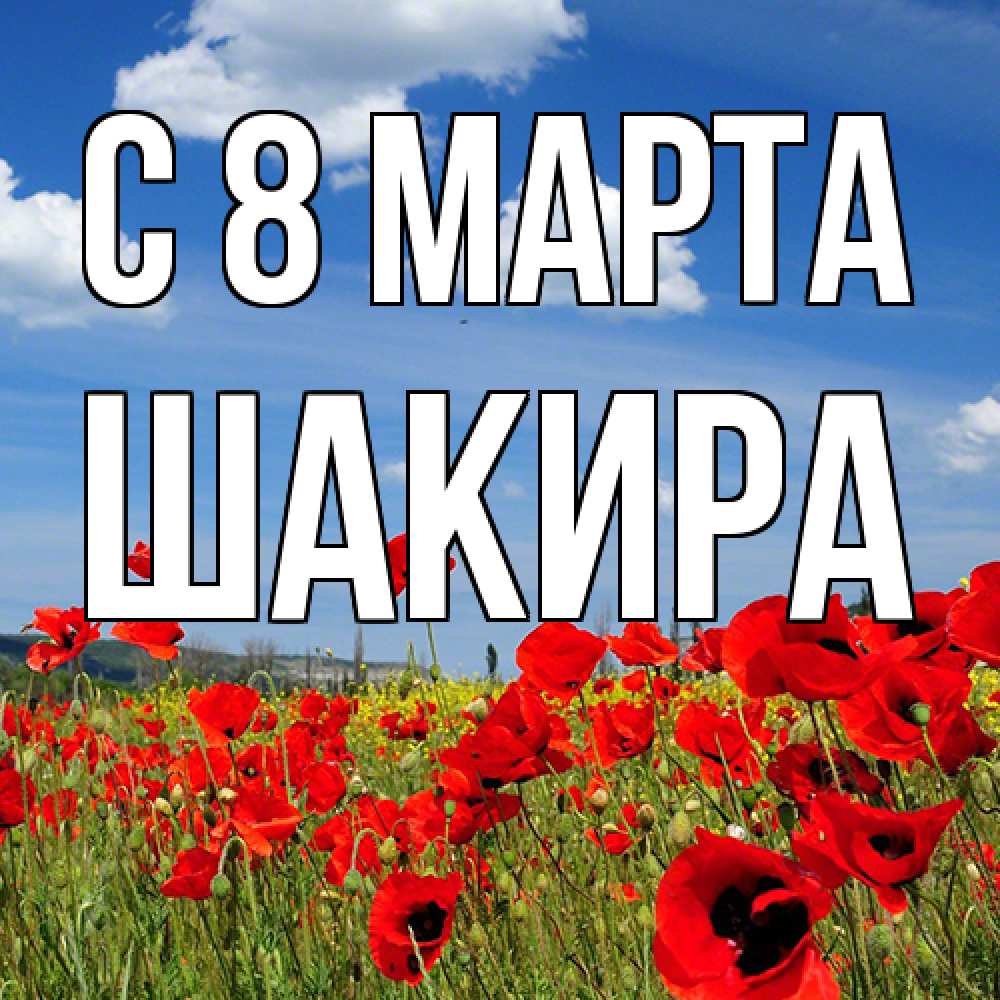 Открытка на каждый день с именем, Шакира C 8 МАРТА международный женский день 1 Прикольная открытка с пожеланием онлайн скачать бесплатно 
