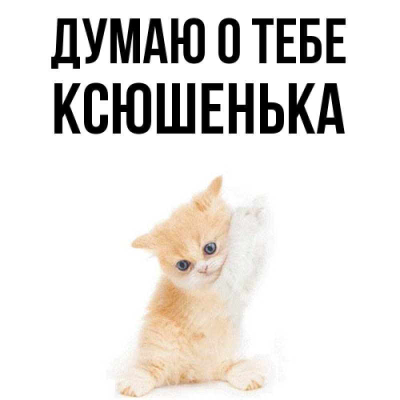 Картинка Думаю о тебе, Ксюшенька