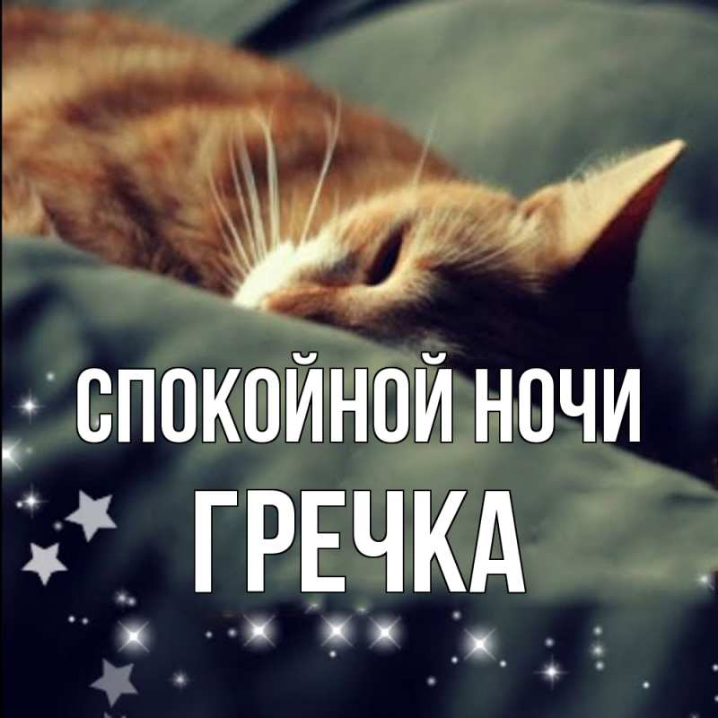 Картинка Спокойной ночи, Гречка