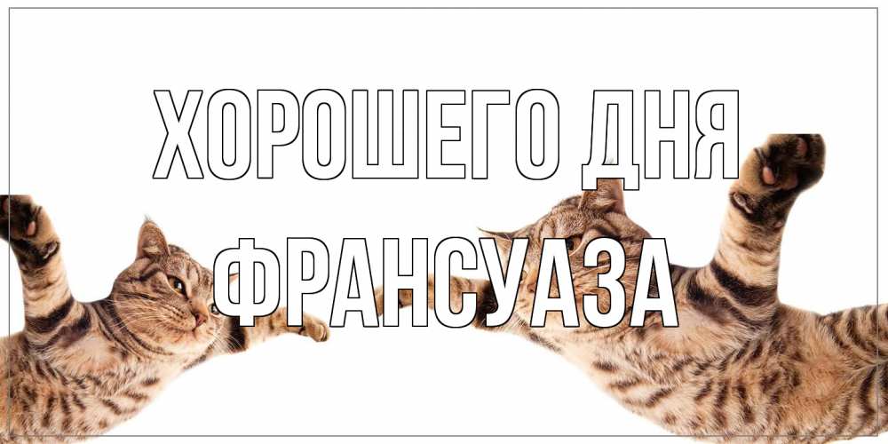 Открытка на каждый день с именем, Франсуаза Хорошего дня хорошего дня Прикольная открытка с пожеланием онлайн скачать бесплатно 
