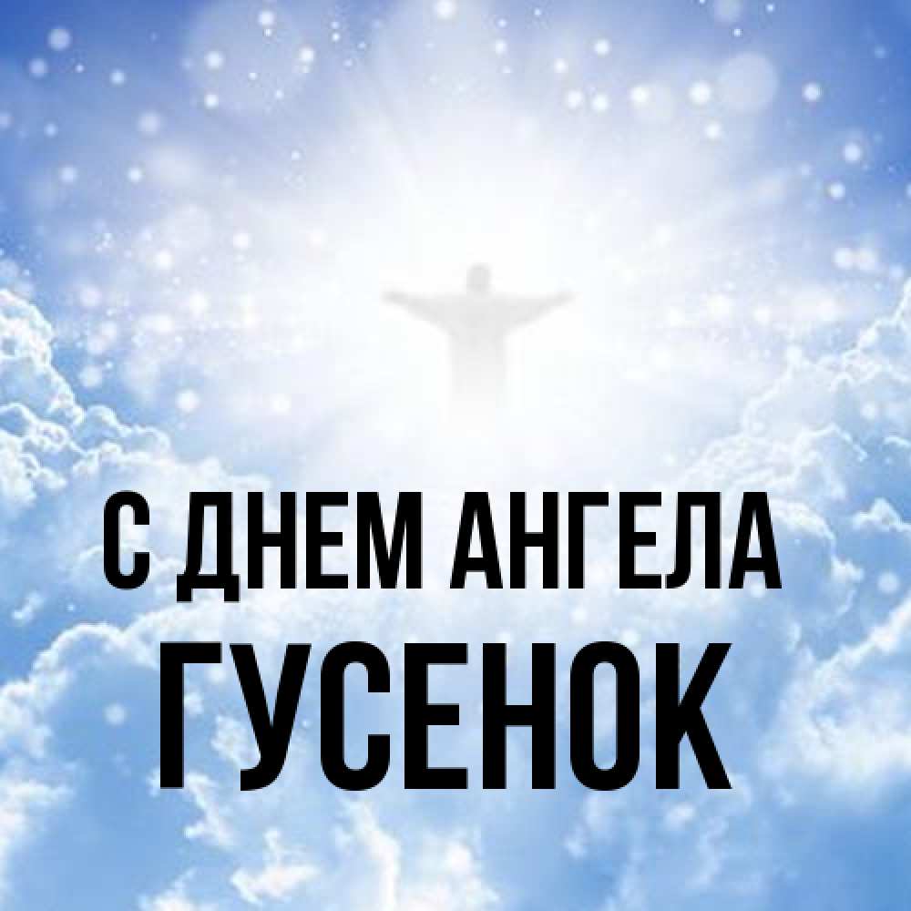 Открытка на каждый день с именем, гусенок С днем ангела ангел на облаках в свете солнца Прикольная открытка с пожеланием онлайн скачать бесплатно 