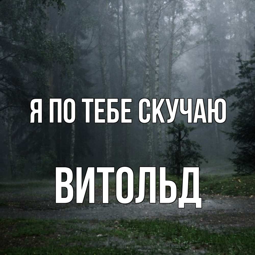 Открытка на каждый день с именем, Витольд Я по тебе скучаю одна и плохо мне Прикольная открытка с пожеланием онлайн скачать бесплатно 