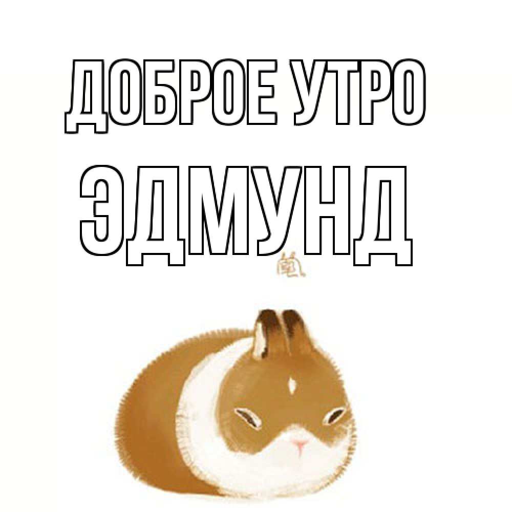 Открытка на каждый день с именем, Эдмунд Доброе утро хорошего утречка Прикольная открытка с пожеланием онлайн скачать бесплатно 