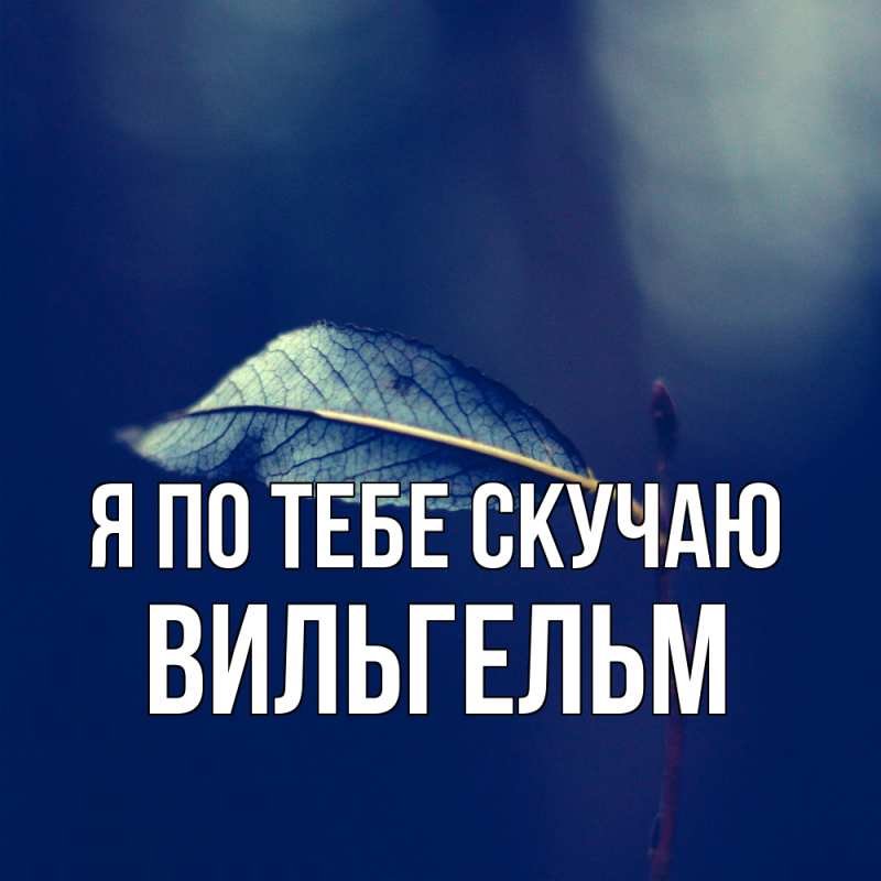 Картинка Я по тебе скучаю, Вильгельм