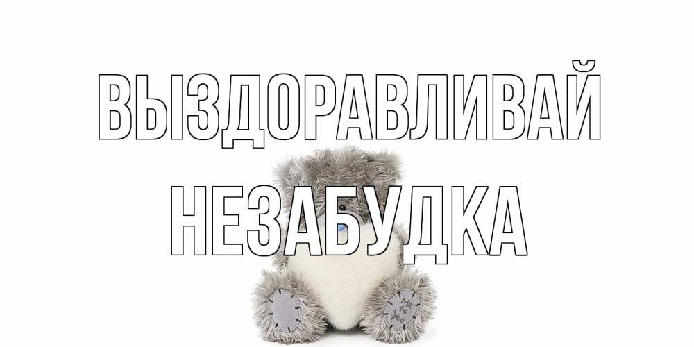 Открытка на каждый день с именем, Незабудка Выздоравливай не болейте и выздоравливайте быстрее Прикольная открытка с пожеланием онлайн скачать бесплатно 