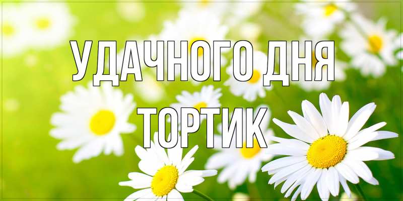 Открытка с именем, Тортик, Удачного дня