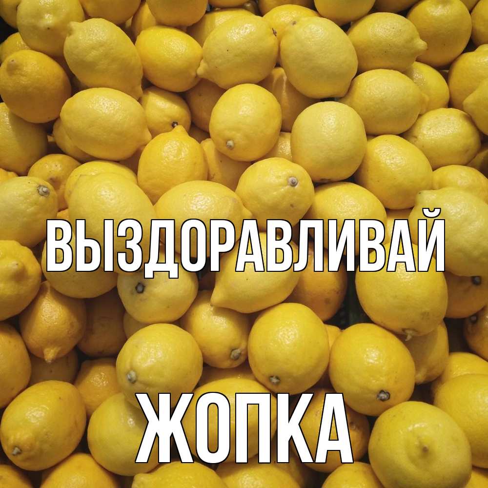 Открытка на каждый день с именем, Жопка Выздоравливай это точно поможет Прикольная открытка с пожеланием онлайн скачать бесплатно 