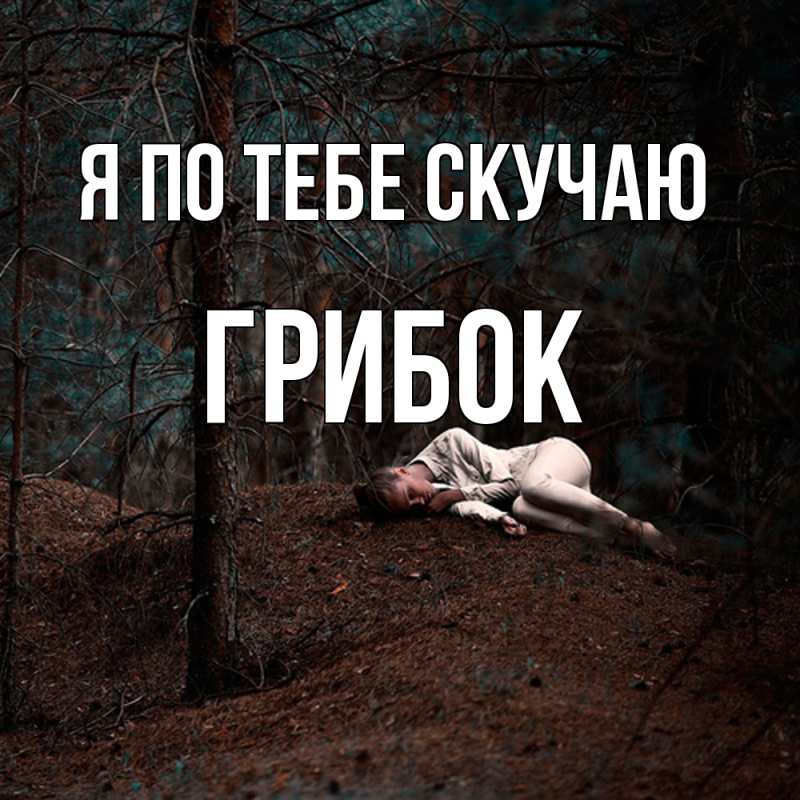 Картинка Я по тебе скучаю, Грибок