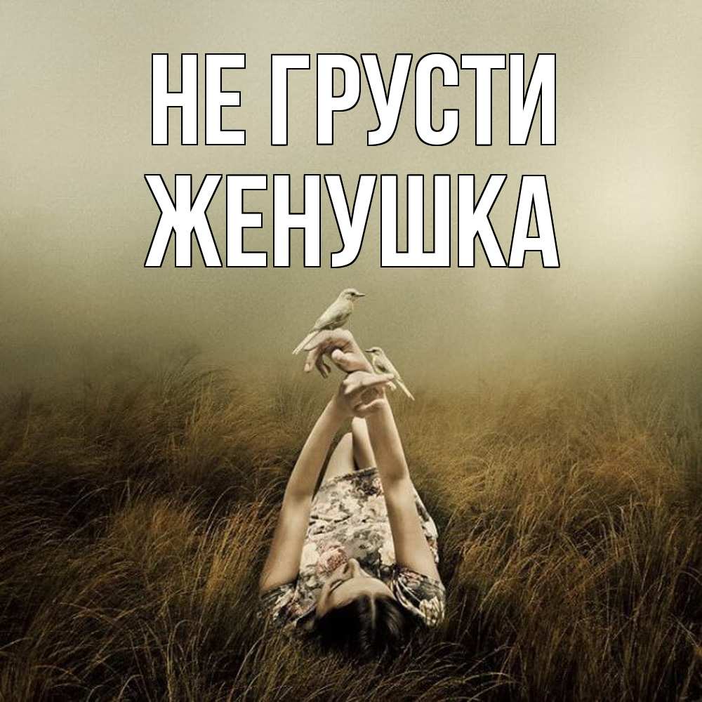 Открытка на каждый день с именем, женушка Не грусти поле и туман Прикольная открытка с пожеланием онлайн скачать бесплатно 