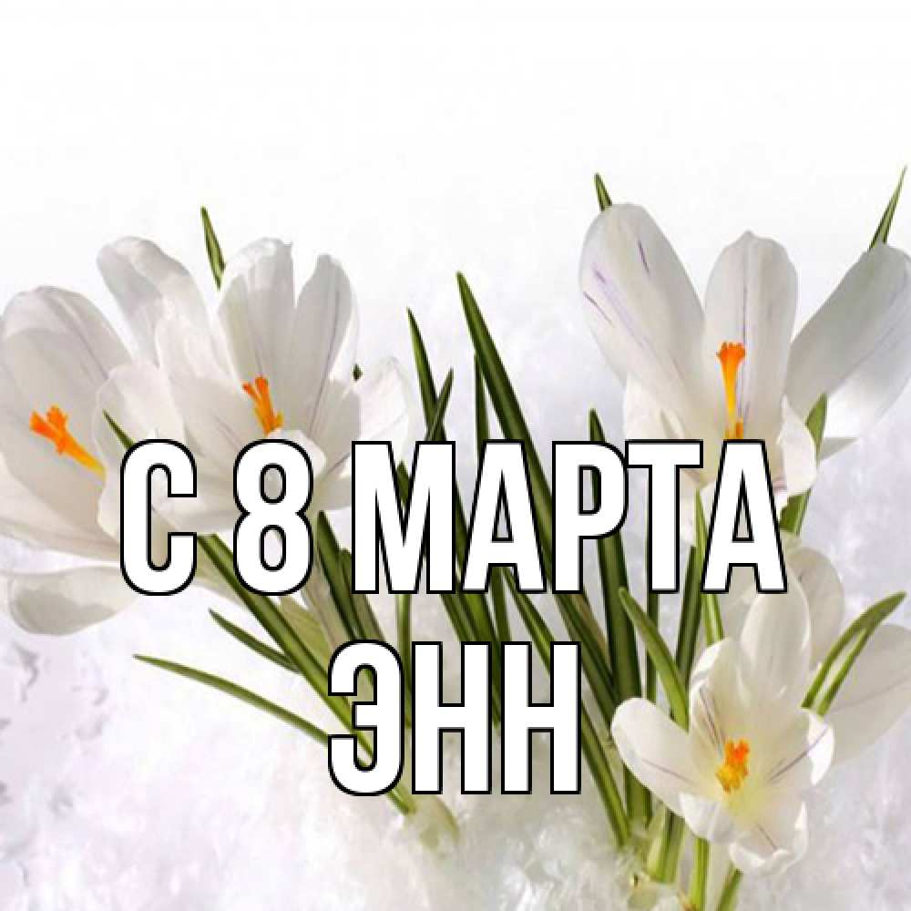 Открытка на каждый день с именем, Энн C 8 МАРТА под снегом Прикольная открытка с пожеланием онлайн скачать бесплатно 