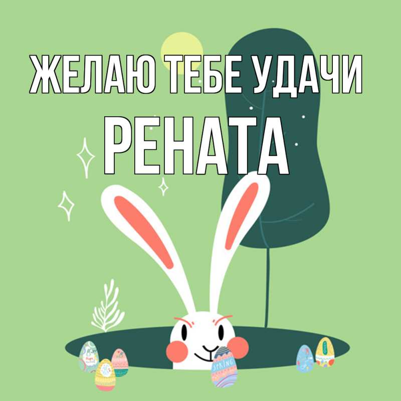 Картинка Желаю тебе удачи, Рената