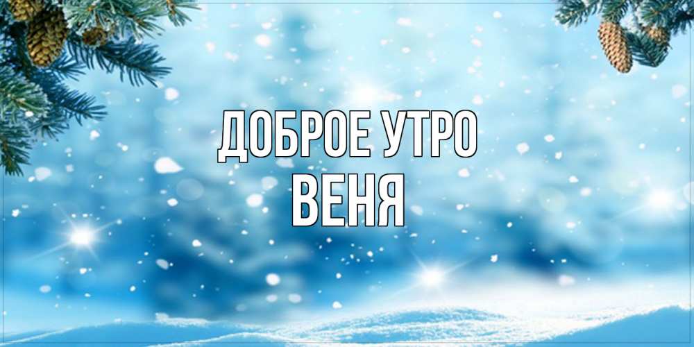 Открытка на каждый день с именем, Веня Доброе утро зимнее доброе утро Прикольная открытка с пожеланием онлайн скачать бесплатно 