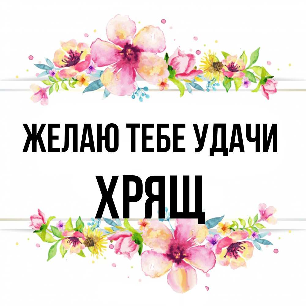 Открытка на каждый день с именем, Хрящ Желаю тебе удачи пусть повезет 1 Прикольная открытка с пожеланием онлайн скачать бесплатно 