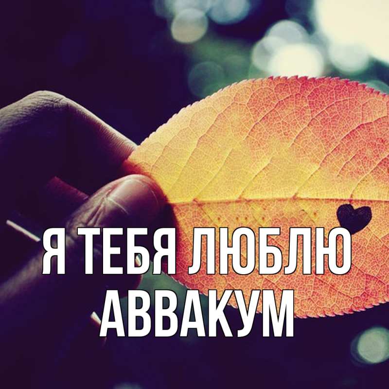 Картинка Я тебя люблю, Аввакум