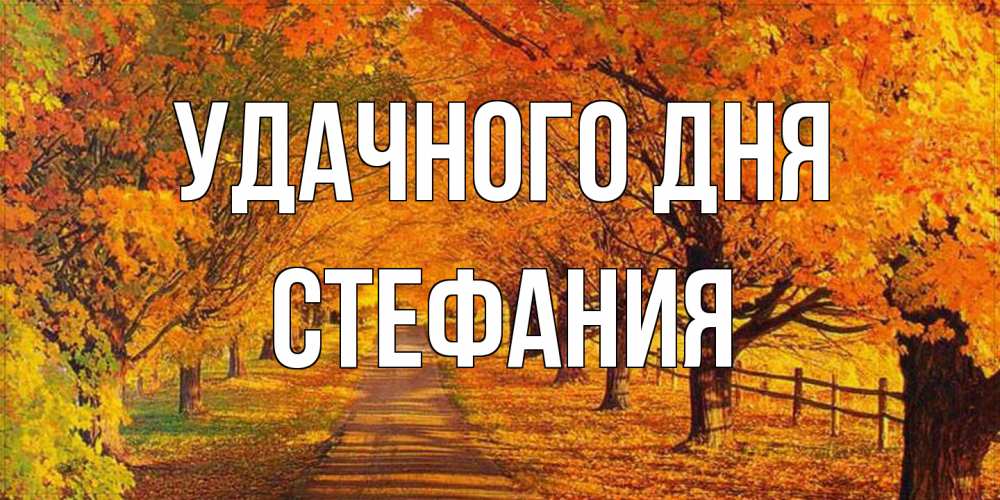 Открытка на каждый день с именем, Стефания Удачного дня деревья с осенними листьями Прикольная открытка с пожеланием онлайн скачать бесплатно 