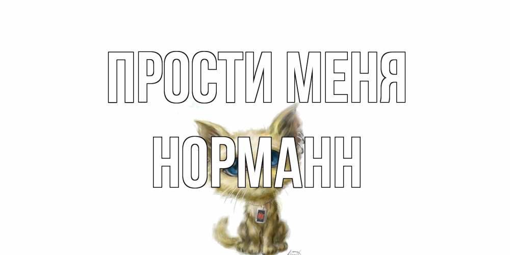 Открытка на каждый день с именем, Норманн Прости меня прости меня открытка с котиком Прикольная открытка с пожеланием онлайн скачать бесплатно 